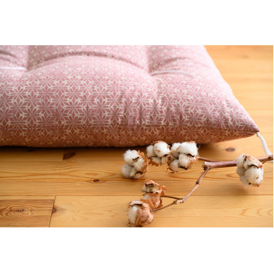 ピンク花3人掛け用ごろ寝座布団1枚