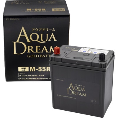 AQUADREAM GOLD 自動車始動用バッテリー ISS車対応  M-55R 1個【配送不可地域：沖縄県】