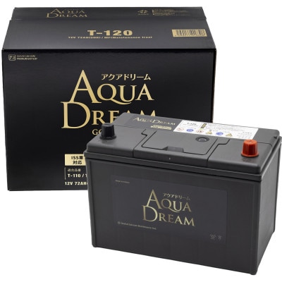 AQUADREAM GOLD 自動車始動用バッテリー ISS車対応  T-120 1個【配送不可地域：沖縄県】