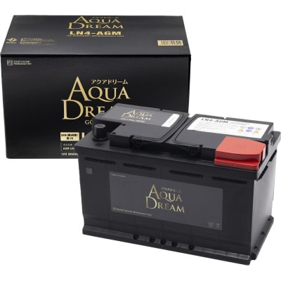 AQUADREAM GOLD 自動車始動用バッテリー 欧州車用 LN4 AGM 1個【配送不可地域：沖縄県】