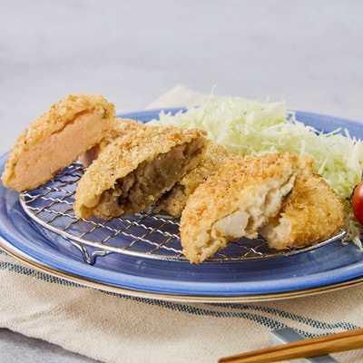 大和牛と大和丸なすのすき焼きコロッケ、北海道産ホタテ貝柱カツ、博多明太子のめんたいマヨ◆大和コロッケ【配送不可地域：離島】