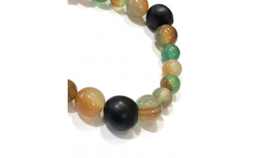 無患子（むくろじ）と孔雀瑪瑙（くじゃくめのう）のブレスレット　アクセサリー　ブレスレット　パワーストーン※着日指定不可