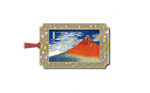 浮世絵デザイン金のしおり（５枚セット）≪ブックマーク　しおり　フォトエッチング加工　浮世絵≫※着日指定不可