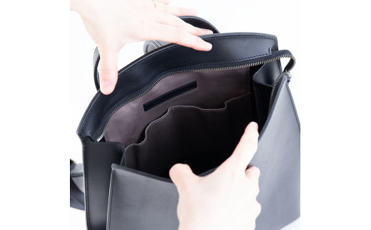 【ブラック】鞄工房リスシオレザーリュック※着日指定不可