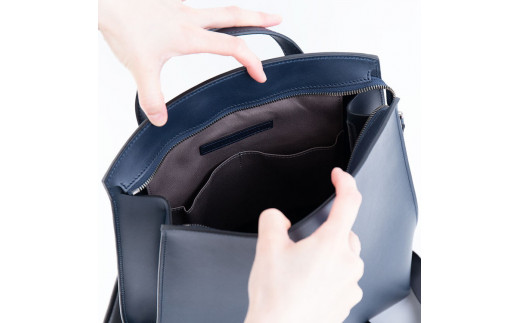 【ネイビー】鞄工房リスシオレザーリュック※着日指定不可