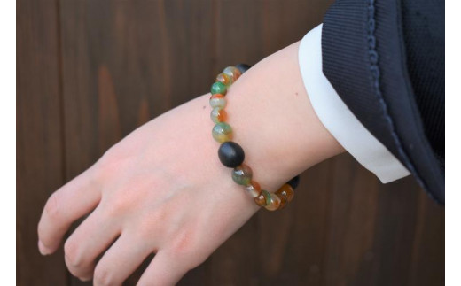 無患子（むくろじ）と孔雀瑪瑙（くじゃくめのう）のブレスレット　アクセサリー　ブレスレット　パワーストーン※着日指定不可
