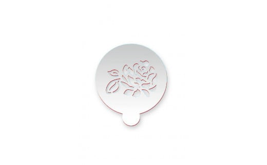 ラテアートステンシル（５枚セット）≪ラテアート　ステンシル　デコレーション　バラ　蝶　雪　猫≫※着日指定不可