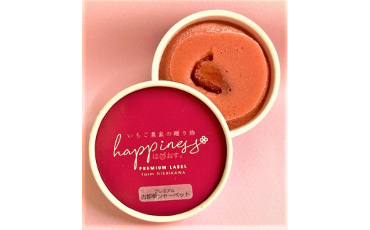 いちご農家の自家製SWEETS 古都華のプレミアムシャーベット6個（化粧箱入り）◇