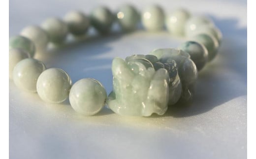 【限定】翡翠ヒキュウ付ブレスレット（２色）　アクセサリー　ブレスレット　パワーストーン※着日指定不可