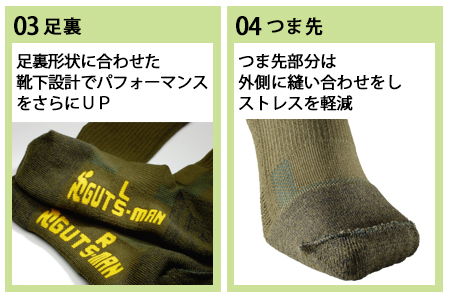 【Mサイズ(25-27cｍ)×オリーブ ドラブ】GUTS-MAN パイルストロングソックス(PS-01)2足組　ガッツマン 靴下 くつ下 メンズ 日本製 国産 奈良県産◇