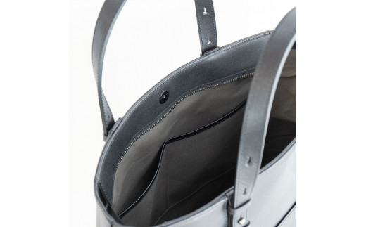 【ブラック】ボーダーオイルレザートート※着日指定不可