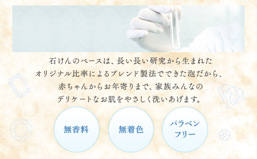 無添加　泡の石けんボディソープ　詰替セット　4個入　＜無添加生活シリーズ＞｜無香料 無着色 パラベンフリー