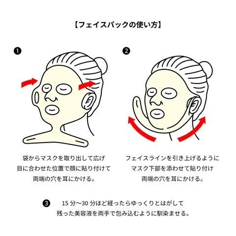 エクリードプレミアムシリーズ 特濃フェイス＆デコルテマスク4枚入り｜温泉水 美容 スキンケア マスク パック