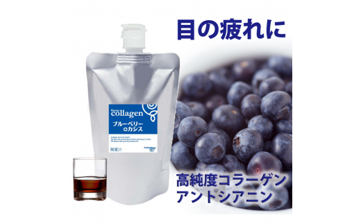 コラーゲンドリンク　ブルーベリー+カシス　1本（約1ヶ月分）≪コラーゲン 美肌 美容 眼精疲労 ブルーベリー カシス≫※着日指定不可