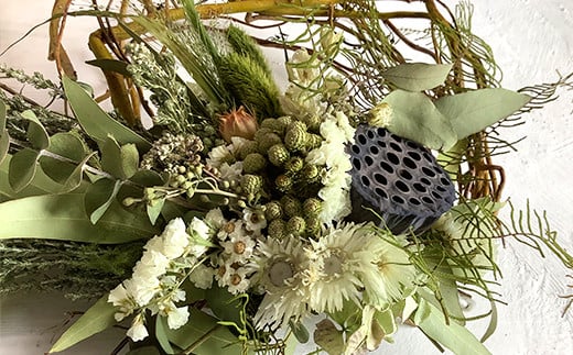 ドライフラワーリースA [2136]