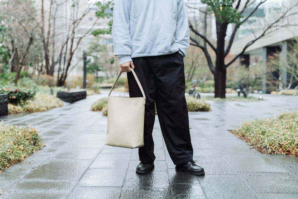 グラブ革 ワンハンドルトートバッグ クリーム｜グラブ グローブ 野球 レザー バッグ [2650]