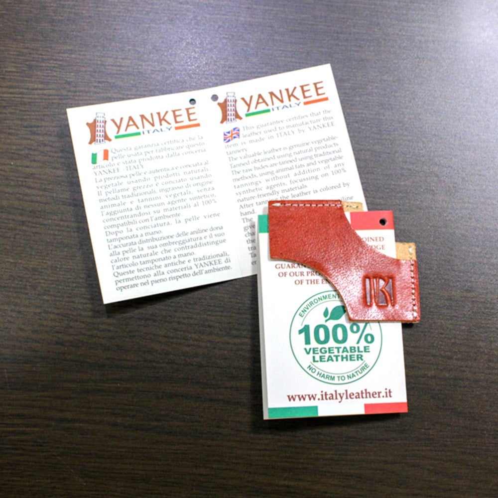 [4枚セット] レザーブックマーカー【オレンジブラウン】｜しおり 栞 本のしおり 革 ブックマーカー  [2375]