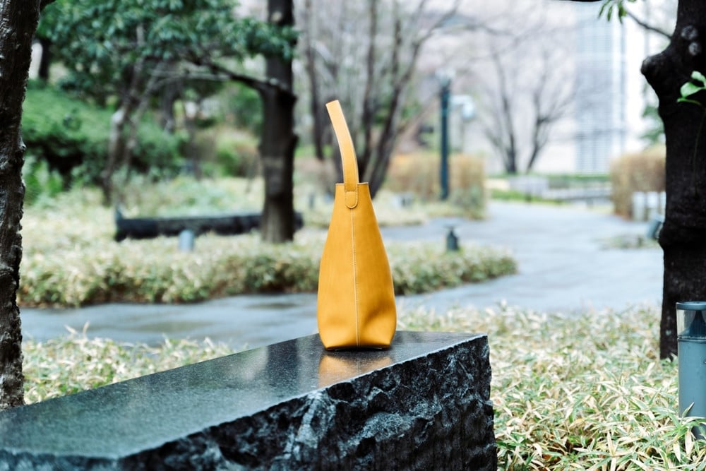 グラブ革 ワンハンドルトートバッグ タン｜グラブ グローブ 野球 レザー バッグ [2649]