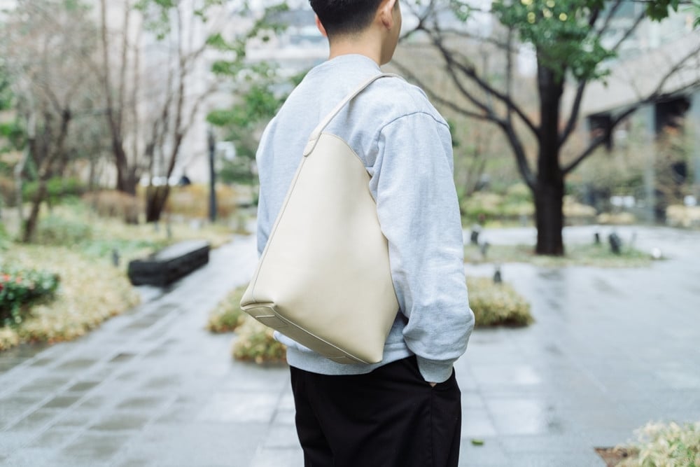 グラブ革 ワンハンドルトートバッグ クリーム｜グラブ グローブ 野球 レザー バッグ [2650]