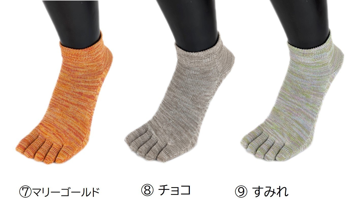 5本指ソックス・スニーカー「雅(MIYABI)」23-25cm(S) 3足セット [2852]