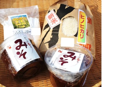 香芝ブランド認定産品「かしば香るみそ」と「米の恵み」セット｜香芝ブランド認定産品 かしば香るみそ 米の恵み セット みそ 香芝市 奈良県 [3245]