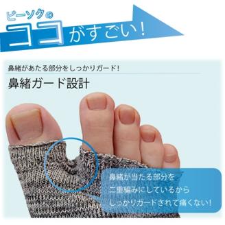 ビーソク　5色組 ／ 日本製 フリーサイズ 靴下 ソックス レディース　メンズ トゥーレス 5本指 指なし サンダル ビーチ げんべい商店 三笠 コラボ ふるさと納税 奈良県 葛城市【mika041】