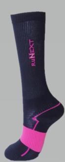 コンプレッション　ハイソックス　23-25cm　ブラック／RunNext　スポーツ用　靴下　トレーニング　ランニング　デスクワーク　ドライブ　奈良県　葛城市【next016】