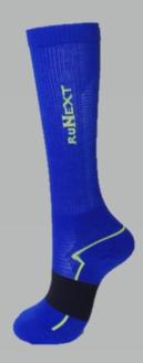 コンプレッション　ハイソックス　23-25cm　ブルー／RunNext　スポーツ用　靴下　トレーニング　ランニング　デスクワーク　ドライブ　奈良県　葛城市【next017】