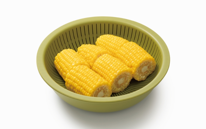 米とぎにも使える ザル ボウル 浅型 LBK-02 グリーン ／ キッチン用品 調理器具 耐熱 重ねて収納 コンパクト ライクイット like-it【like022-1】