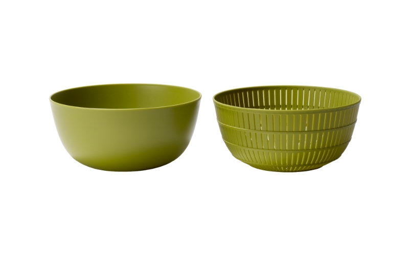 米とぎにも使える ザル ボウル グリーン ／ キッチン用品 調理器具 耐熱 電子レンジ対応 食洗機対応 ライクイット like-it 奈良県 葛城市【like023-1】