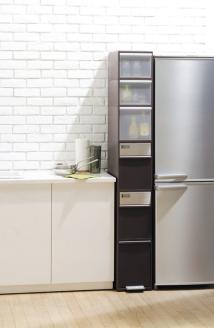 分別スイングストッカーワイド MSＰ－１２ＢＳ１２０ ダークブラウン ／ ライクイット ダストストッカー ゴミ箱 多分別 収納 スイングパネル フットパネル 引っ越し祝い 奈良県 葛城市【like076】