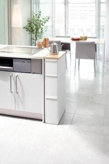 耐熱木天板ストッカー スリム ＴＳ－１１１ＬWT オールホワイト ／ ライクイット 収納 メラミン加工 抜け落ち防止 奈良県 葛城市【like083】