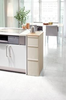 耐熱木天板ストッカー ワイド MＳ－１１１DＬWT ベージュ ／ ライクイット 収納 メラミン加工 抜け落ち防止 奈良県 葛城市【like086】