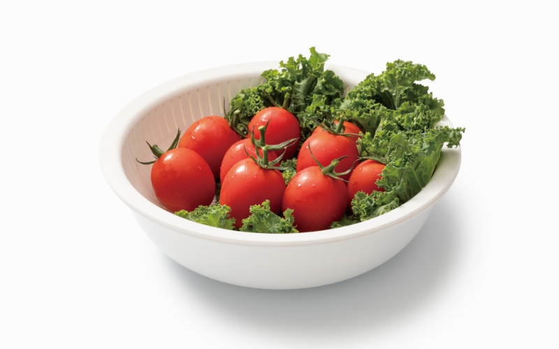 米とぎにも使える ザル ボウル 6点セット LBK-10 ホワイト ／ キッチン用品 調理器具 耐熱 重ねて収納 コンパクト ライクイット like-it 奈良県 葛城市【like021-3】