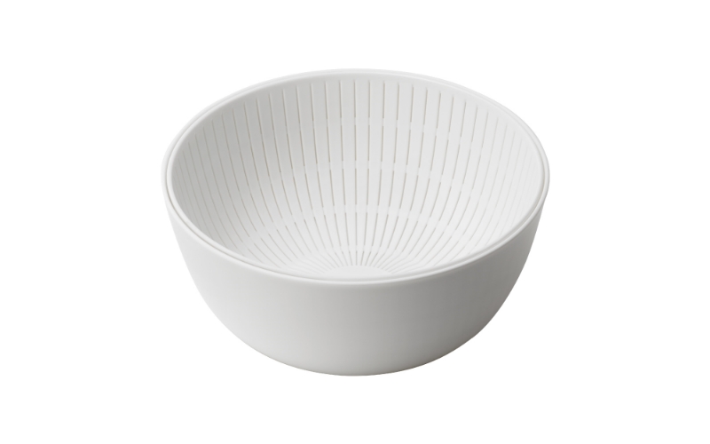 米とぎにも使える ザル ボウル ホワイト ／ キッチン用品 調理器具 耐熱 電子レンジ対応 食洗機対応 ライクイット like-it 奈良県 葛城市【like023-3】