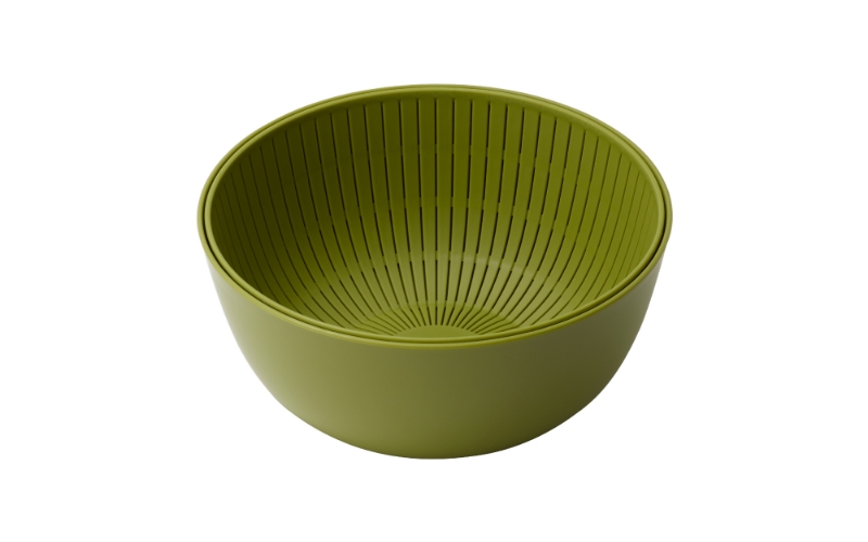 米とぎにも使える ザル ボウル グリーン ／ キッチン用品 調理器具 耐熱 電子レンジ対応 食洗機対応 ライクイット like-it 奈良県 葛城市【like023-1】