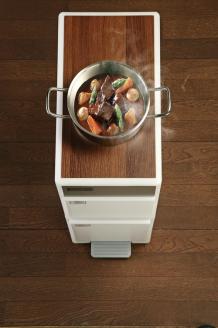 分別スイングステーションワイドウッドトップ２段 ＢＷＰ－１１ＢＳWT ホワイト ／ ライクイット ダストストッカー ゴミ箱 多分別 スイングパネル フットパネル 耐熱性木天板付き 奈良県 葛城市【like077】