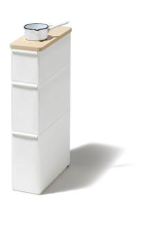 耐熱木天板ストッカー スリム ＴＳ－１１１ＬWT オールホワイト ／ ライクイット 収納 メラミン加工 抜け落ち防止 奈良県 葛城市【like083】