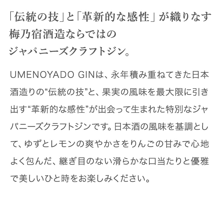 UMENOYADO GIN （ポーションタイプ） 2箱セット ／ 梅乃宿酒造 44度 ジン クラフトジン ジャパニーズジン お酒 スピリッツ 国産 ギフト お祝い プレゼント 奈良県 葛城市【umyd037】