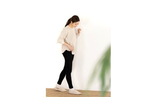 ウールと上質コットンのレギンス  サイズM～L ／  葛城市 ウーリー 温活 レディース 婦人 美肌ケア 美容 冷え 冷え改善 日本製【wool006-2】