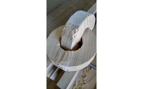 桧 縁の輪 一つの木から二つの輪 ／ 松葉木工 縁起物 手作り 職人の技 逸品  無塗装 安全 檜 ひのき 奈良県 葛城市【mtbm001】