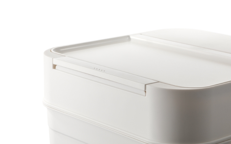 シールズ４５ 密閉ダストボックス LBD-03 グレー ／ ゴミ箱 臭い漏れ防止 スリムデザイン プッシュ開閉 ライクイット like-it【like041】