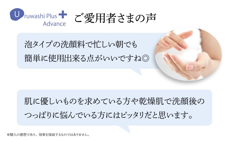 ウルワシプラスＡＤ 泡洗顔フォーム ／ ゲオール化粧品 低刺激 敏感肌 乾燥肌 無香料 ポンプタイプ 保湿 スキンケア 奈良県 葛城市【geol018】