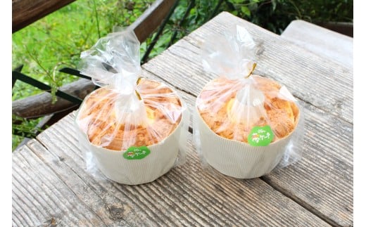 シフォンケーキ 2個セット ケフィアヨーグルト2個 ／ 葛城 高原 牧場 手作り ケーキ【latt030-2】