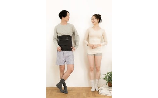 メリノウールの冷えとりハラマキ【ナチュラル】 2個 ／  葛城市 ウーリー 腹巻き 温活 レディース 婦人 美肌ケア 美容 冷え 冷え改善【wool004】