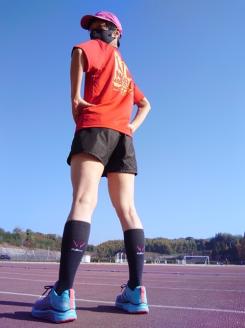 コンプレッション スポーツ ソックス ブラック 23～25cm 1足 ／ ランネクスト 黒 スポーツ用品 着圧機能 靴下 サポート ランニング サイクリング ハイキング 奈良県 葛城市【next024】