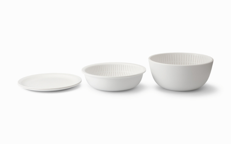 米とぎにも使える ザル ボウル 6点セット LBK-10 ホワイト ／ キッチン用品 調理器具 耐熱 重ねて収納 コンパクト ライクイット like-it 奈良県 葛城市【like021-3】