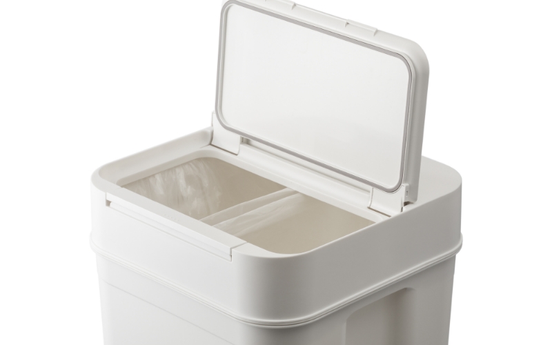 シールズ４５ 密閉ダストボックス LBD-03 グレー ／ ゴミ箱 臭い漏れ防止 スリムデザイン プッシュ開閉 ライクイット like-it【like041】