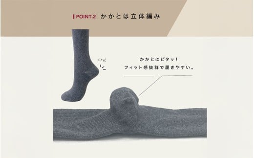 強圧着圧ソックス　1足　チャコール杢　レディース　メンズ　ユニセックス／ 着圧ソックス 引き締め むくみケア 綿混 吸汗速乾 22-25cm/26-28cm ハイソックス フライトソックス 着圧靴下 ナースソックス【nkmd001-5】