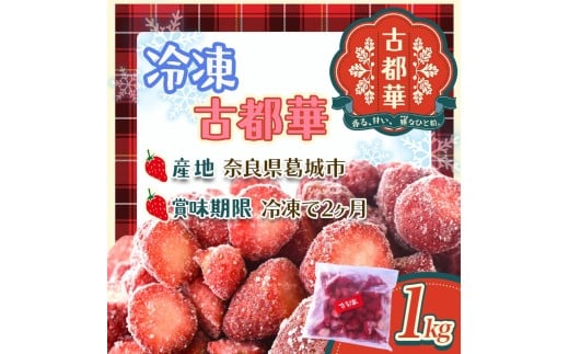 古都華　冷凍いちご　1kg ／ 西田農園 ブランド いちご 苺 ことか フルーツ 果物 奈良県 葛城市【nsdf005】